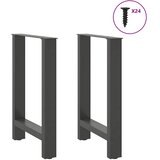  Noge za blagovaonski stol antracit boje 2 kom 60 x (72-73) cm čelik | shoptok.hr
