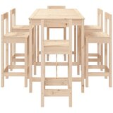  7-dijelni vrtni barski set od masivne borovine | shoptok.hr