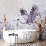  Foto tapeta - Majestic flight - a crane in flight in monochrome 500x350 Vodootporna | shoptok.hr
