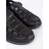 Shelvt Men's openwork shoes black | Shoptok.si