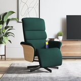 vidaXL Masažni naslanjač z oporo za noge temno zeleno blago | Shoptok.si