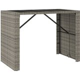  Barski stol sa staklenom pločom sivi 145x80x110 cm poliratan | Eponuda.ba