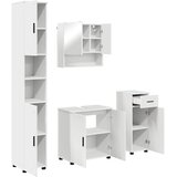  Set namještaja za kupaonicu s ladicama Zidne 4 pcs Bijelo | shoptok.hr
