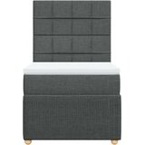 vidaXL Krevet s oprugama i madracem tamnosivi 90 x 190 cm od tkanine | shoptok.hr