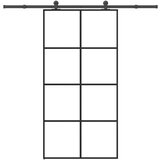 vidaXL Klizna vrata s priborom 102,5x205 cm od stakla ESG i aluminija | shoptok.hr
