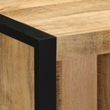 vidaXL Nočna omarica 40x35x40 cm Masivni neobdelan les Mango | Shoptok.si