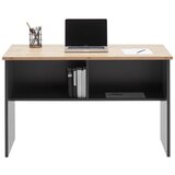 Mömax pisalna miza shelf, barva hrasta, antracit | Shoptok.si