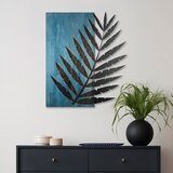 Wallxpert Hoja de Arte -1 - Blue, Black BlueBlack Decorative Wooden Wall Accessory Cene