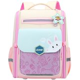 Školski ruksak s remenom za prsa boje zeca, pastelne boje, 21L | shoptok.hr