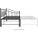  Za krevet na razvlačenje crni metalni 90 x 200 cm | shoptok.hr