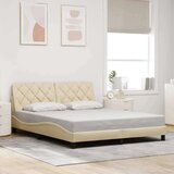  Okvir za krevet bez madraca krem 160x200 cm od tkanine | shoptok.hr