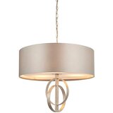  Endon 95216 - Luster na lancu 3xE27/10W/230V prečnik 60 cm siva | Eponuda.com