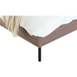 noo.ma Tapecirani/od iverice bračni krevet u dekoru oraha s podnicom 140x200 cm u tamnoj prirodnoj boji Streiko – | shoptok.hr