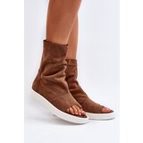 Zazoo Brown Women's Suede Sandals with Upper 3441 | shoptok.hr