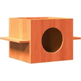 vidaXL Kuća za mačke voštano smeđa 51x35x30 cm od masivne borovine