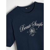 Sinsay Pamučna majica s vezom i printom | shoptok.hr