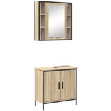 vidaXL Set kupaonskog namještaja od 2 dijela Hrast konstruktivno drvo | shoptok.hr