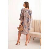 Kesi Włoski Women's cotton dress with floral pattern and 3/4 sleeve fango | Shoptok.si