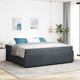  Krevetna konstrukcija Tamno siva 200 x 200 cm tkanina | shoptok.hr