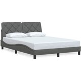  Okvir za krevet bez madraca tamnosivi 140 x 190 cm od tkanine | shoptok.hr