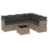  7-dijelni set vrtnih sofa sivi od poliratana | shoptok.hr
