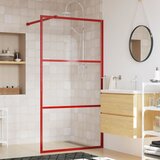  The Living Store Stena za tuš s prozornim ESG steklom rdeča 100x195 cm - Stena Za Tuš, (21487578) | Shoptok.si