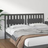 Maison Chic posteljno vzglavje - vzglavna omarica - nočna omarica sivo 185,5x4x100 cm trdna borovina, (21705311) | Shoptok.si