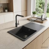  Jednostruki kuhinjski sudoper Granit 67 x 46 x 19 cm Grafitna | shoptok.hr