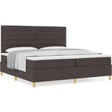  Krevet s podnicom i madracem Tamnosmeđi 200x200 cm Tkanina | shoptok.hr