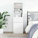vidaXL Nočna omarica bela 39x35x125 cm inženirski les | Shoptok.si