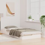 Krevet s daskama Bijelo 100 x 220 cm Čvrsta borova drva | shoptok.hr
