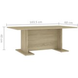  Stolić za kavu boja hrasta sonome 103,5 x 60 x 40 cm od iverice | shoptok.hr