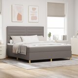 vidaXL Box Spring Postelja z Blazino Taupe Super King Tkanina, (22052903) | Shoptok.si