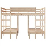  Trostruki okvir kreveta na kat 140x200 / 70x140 cm od borovine | shoptok.hr
