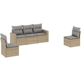  5-dijelni vrtni set sofa s jastucima bež od poliratana | shoptok.hr