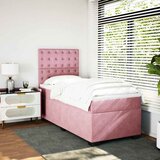 Box spring krevet s madracem ružičasti 100x200 cm baršunasti | shoptok.hr