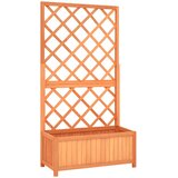  Vrtna sadilica s rešetkom smeđa 70x30x135 cm od masivne jelovine | Eponuda.com