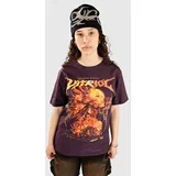 Cyber Gothic Glitch Oversized T-shirt plum purple