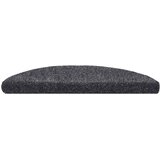  Prostirke za stepenice, samoljepljive, 15 kom, 56x17x3 cm, tamno sive, poluokrugle | shoptok.hr