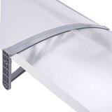  Nadstrešnica za vrata siva i prozirna 200 x 80 cm PC | shoptok.hr