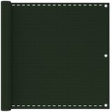 Balkonski zastor tamnozeleni 90 x 500 cm HDPE | shoptok.hr