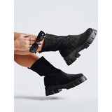 DStreet Botki damskie na platformnie czarne | ePonuda.com