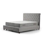 Hanah home deluxe set 140 x 200 grey dvostruki dušek, baza i uzglavlje