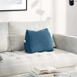 vidaXL Poglavni vzglavnik Modra 45 x 20 x 35 cm Žametna tkanina | Shoptok.si