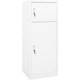 vidaXL Omara za sedlo bela 53x53x140 cm jeklo Cene