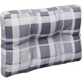  Jastuci za palete 2 kom sivi karirani od tkanine Šarena 60 x 60 x 12 cm | Shoptok.si