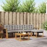  Set vanjskih sofa 6 kom. Prirodna i svjetlosiva | shoptok.hr