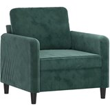  The Living Store Fotelj temno zelen 60 cm žamet - Enosed, (21494865) | Shoptok.si