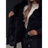 DStreet Women's Winter Jacket FURSOFT Quilted with Hood - Black Cene