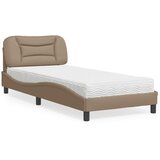  Krevet s madrac Hvar cappuccino 90x190 cm od umjetne kože | shoptok.hr